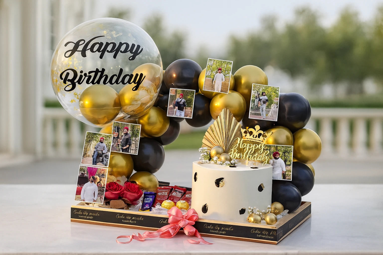 Everyday Love Cake & Mixed Flowers Balloon Hamper