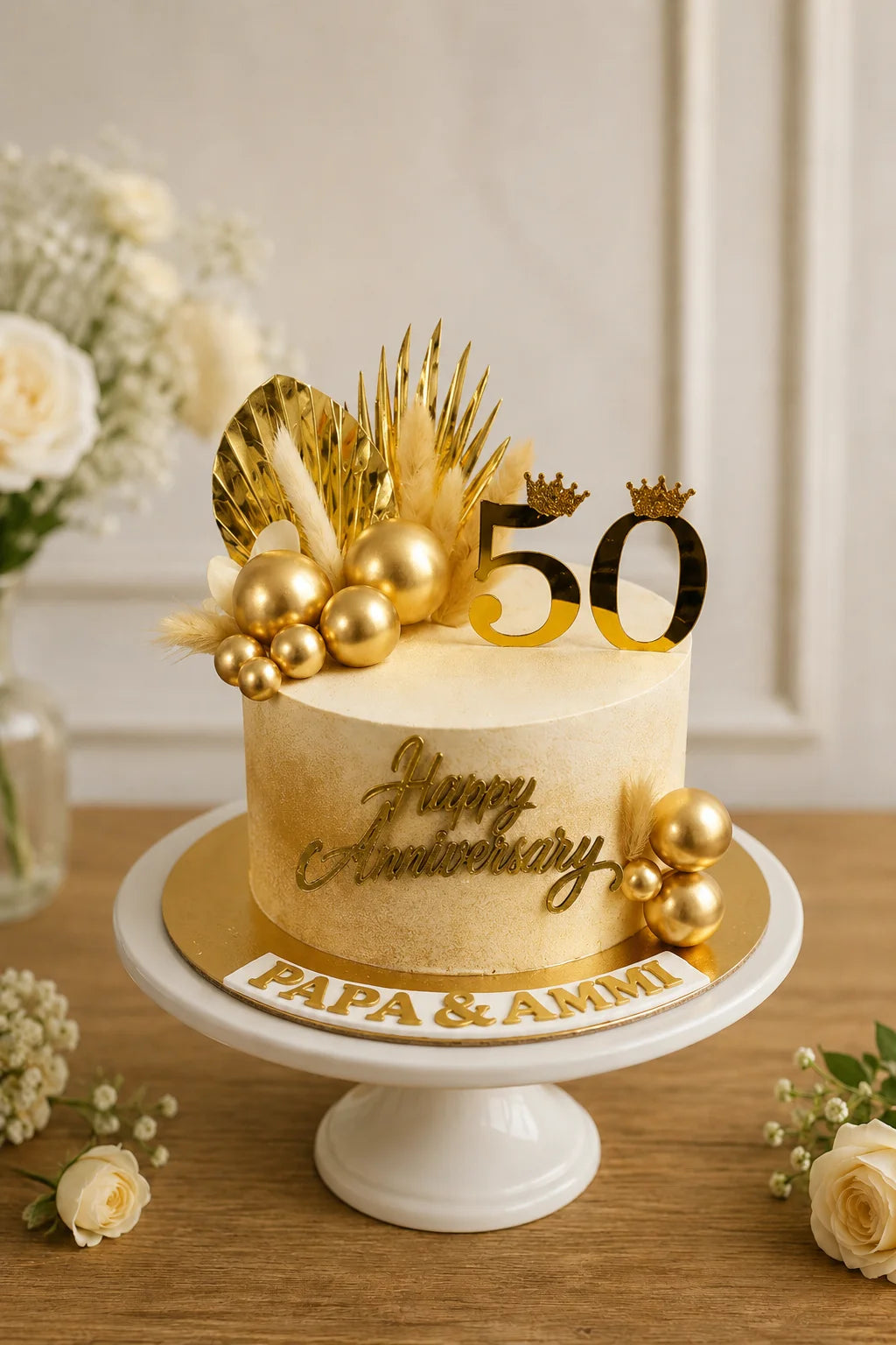 Handcrafted Pastel Mix Luxury Anniversary Cake #4 baked fresh by The Baking Kaur, Thapar Nagar, Meerut