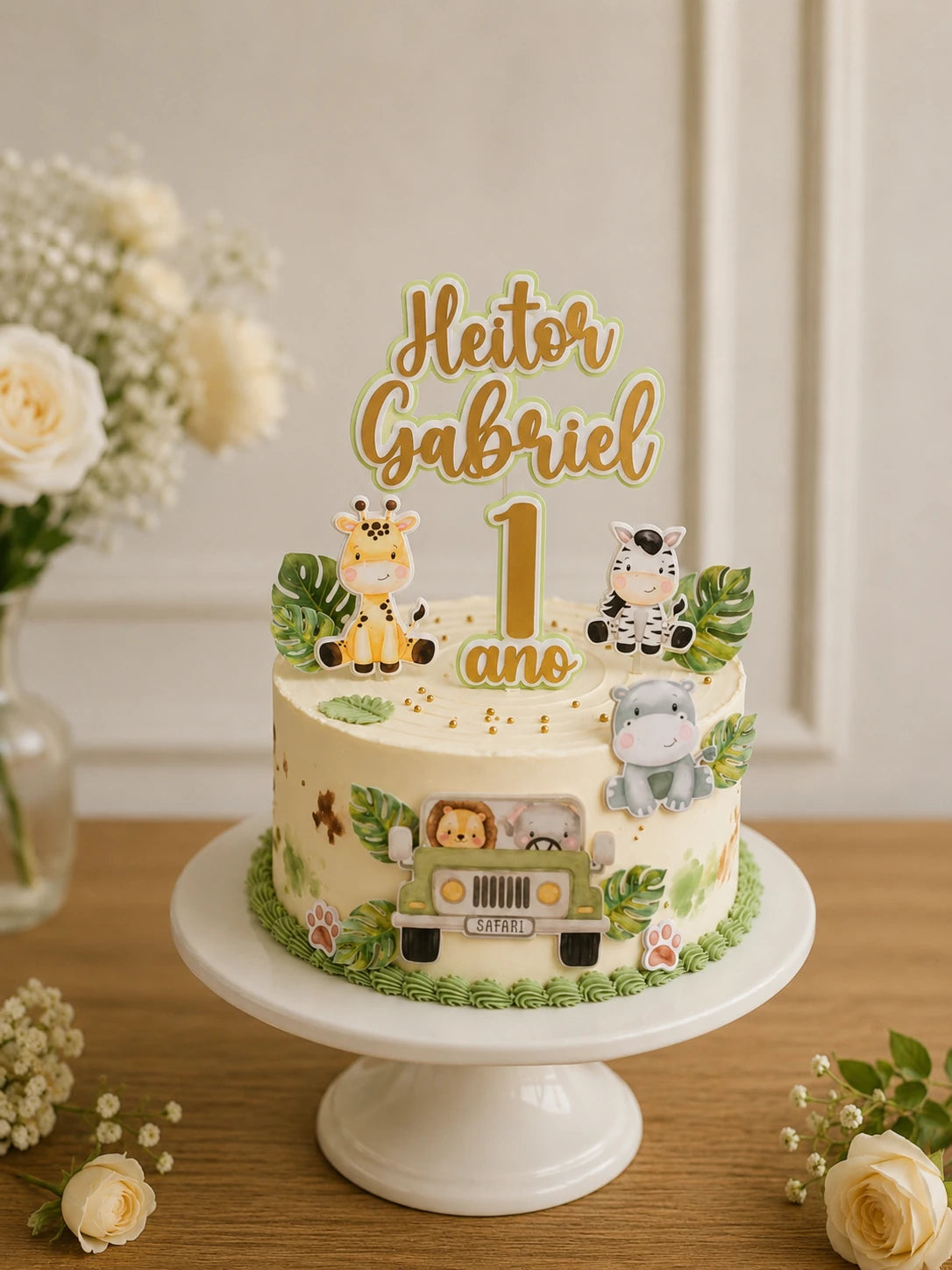 Handcrafted Heitor Gabriel Ano Birthday Cake baked fresh by The Baking Kaur, Thapar Nagar, Meerut