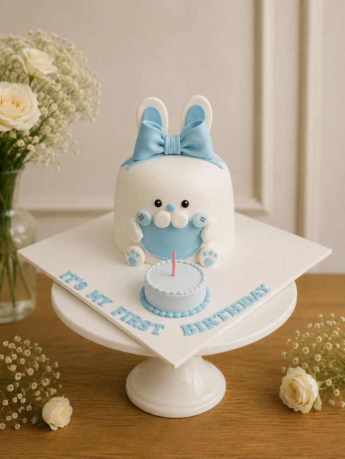 1st Birthday Bunny Character Birthday Cake