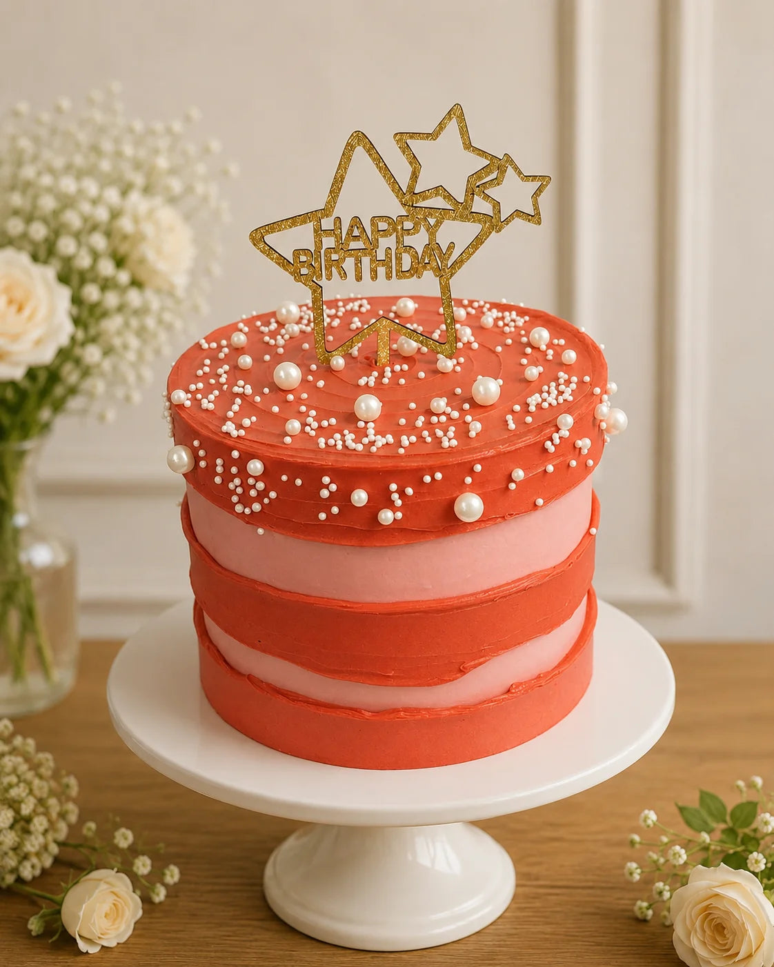 Handcrafted Happy Birthday Pastel Mix Birthday Cake #2 baked fresh by The Baking Kaur, Thapar Nagar, Meerut
