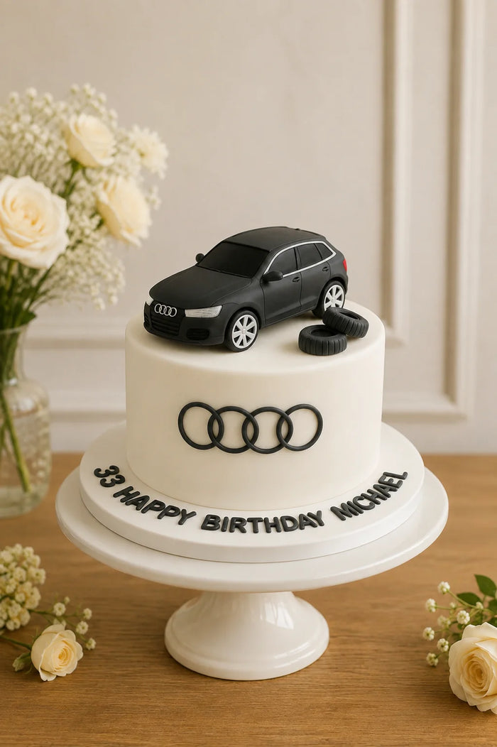 33rd Birthday Audi Car & Automotive Birthday Cake
