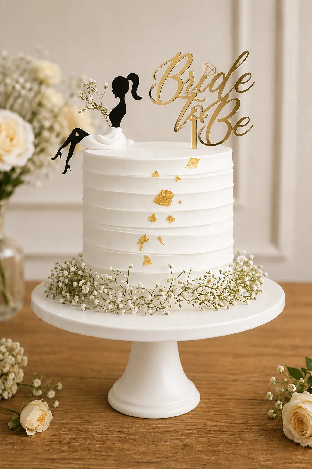 Handcrafted Bride To Be Peach Wedding Cake #2 baked fresh by The Baking Kaur, Thapar Nagar, Meerut