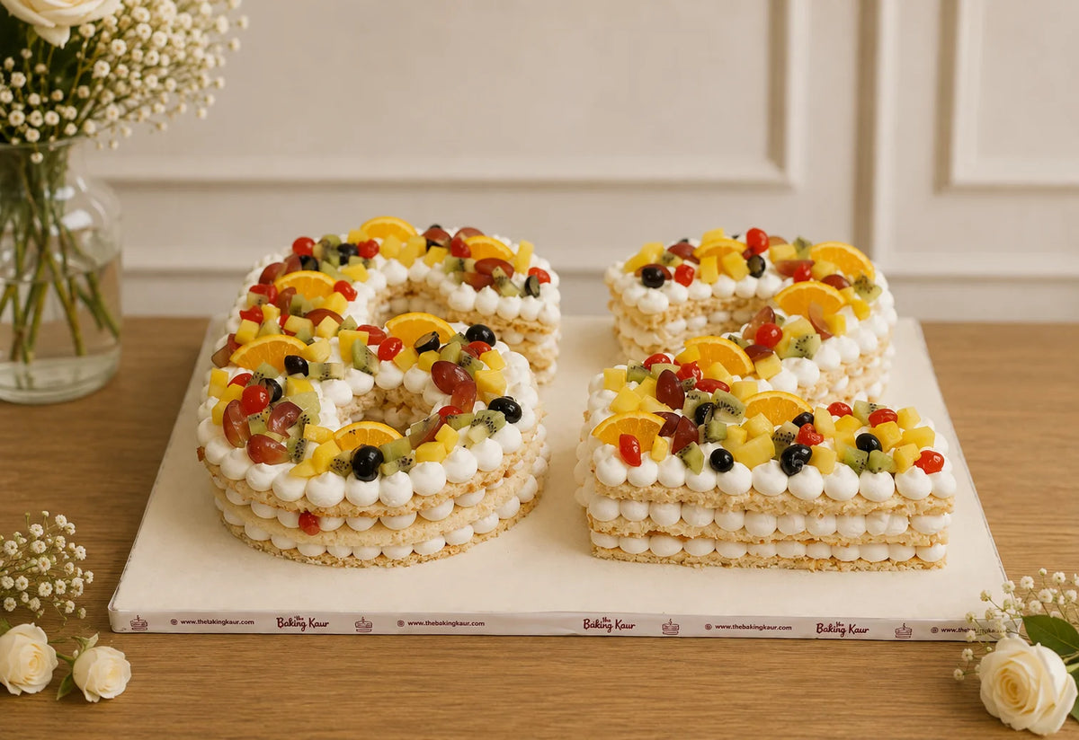 Handcrafted Thebakingkaur.Com Pastel Mix 2-Tier Birthday Tier Cake baked fresh by The Baking Kaur, Thapar Nagar, Meerut