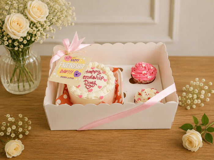 Friendship Day Celebration Bento Cake & Cupcake Luxury Hamper