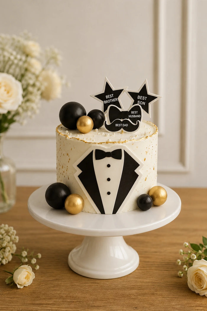 Gentleman Tuxedo Theme Cake