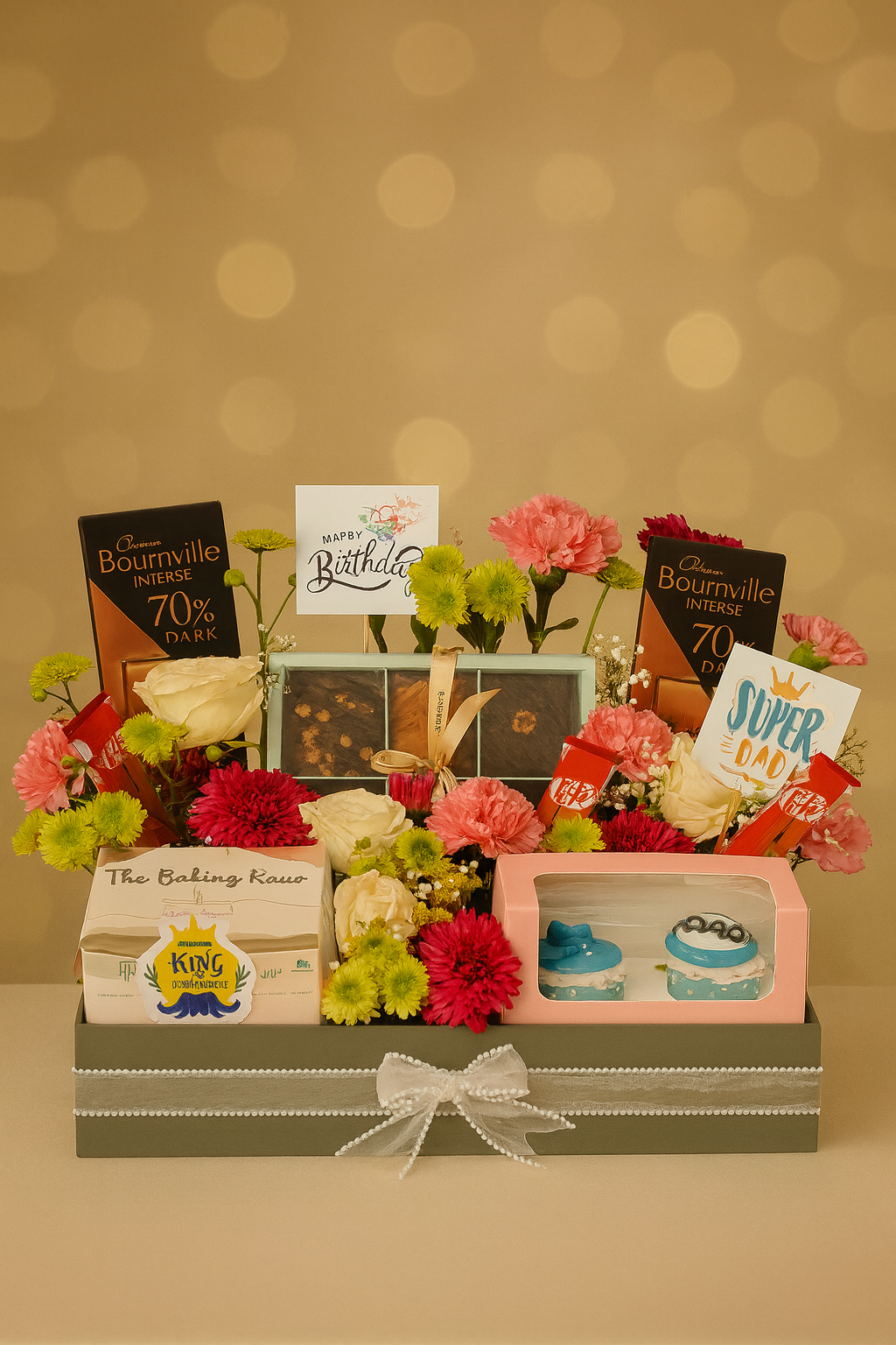 Luxurious, curated, freshly baked, premium - The Baking Kaur – Grace & Gratitude Hamper, 100% Eggless, 2–4 hour express de…