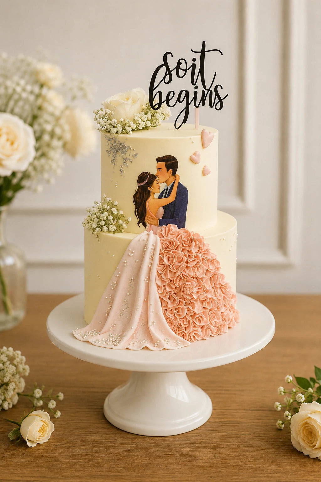 Handcrafted Soil Segins Wedding Cake baked fresh by The Baking Kaur, Thapar Nagar, Meerut