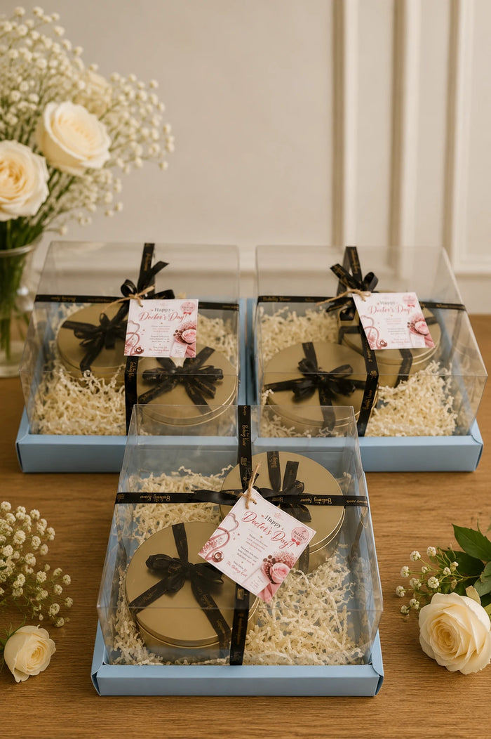 Doctor's Day Gift Box Theme Cake