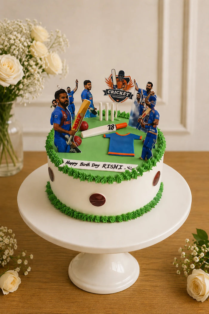 Cricket Sports Theme Cake