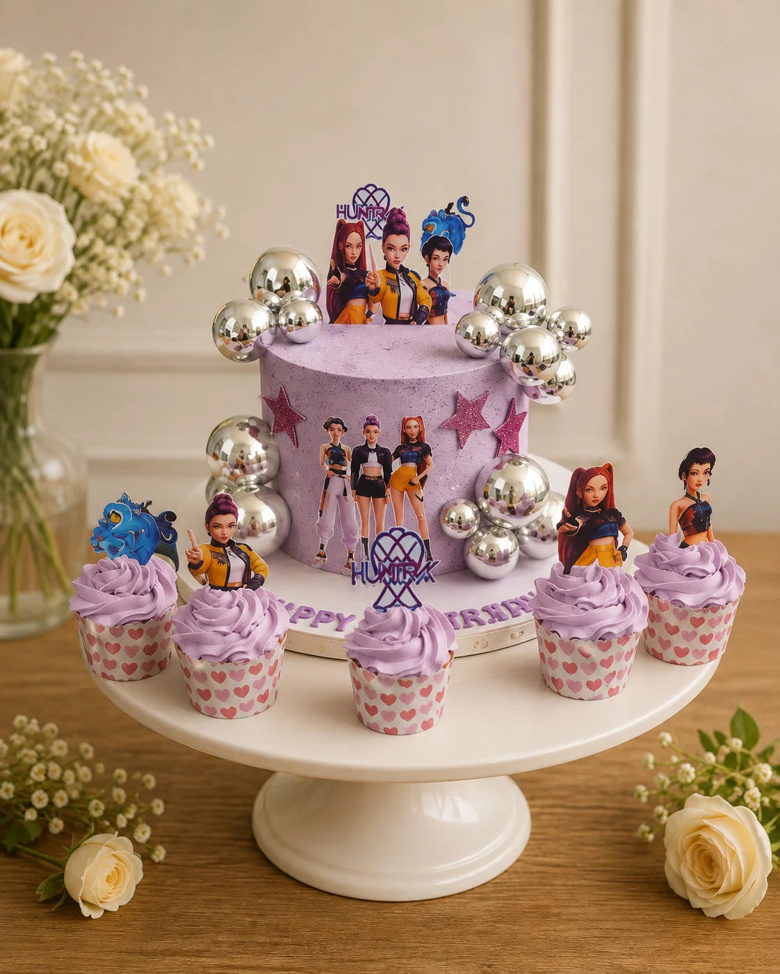 Handcrafted Happy Birthday, Huntr Pastel Mix Birthday Cake baked fresh by The Baking Kaur, Thapar Nagar, Meerut