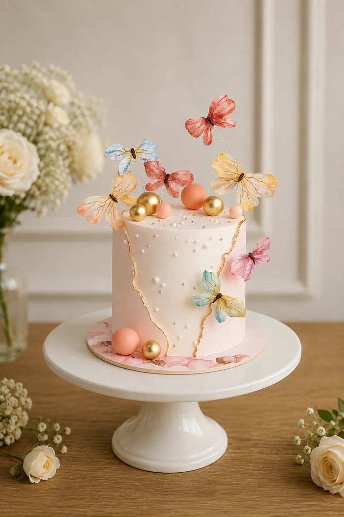 Butterfly Garden Theme Cake