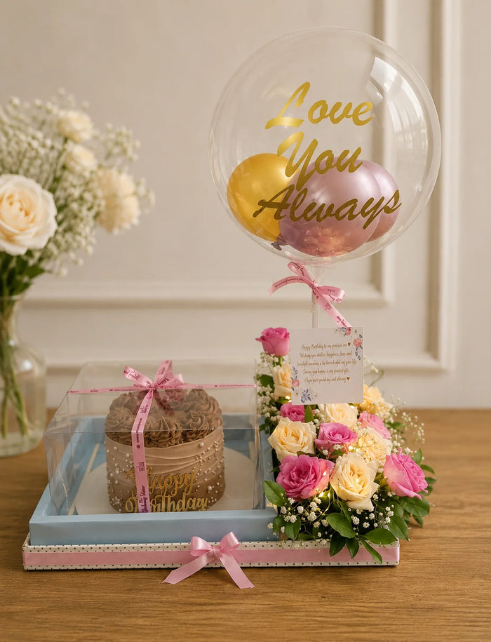 Blush Floral & Chocolate Celebration Hamper