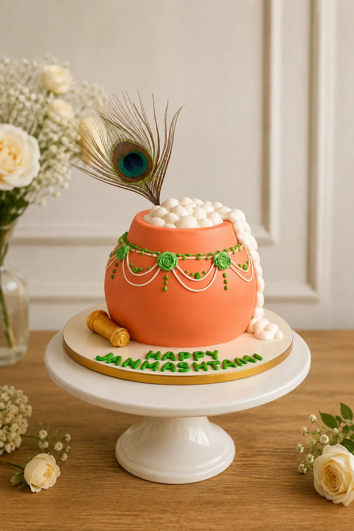 Bal Krishna Devotional Theme Cake