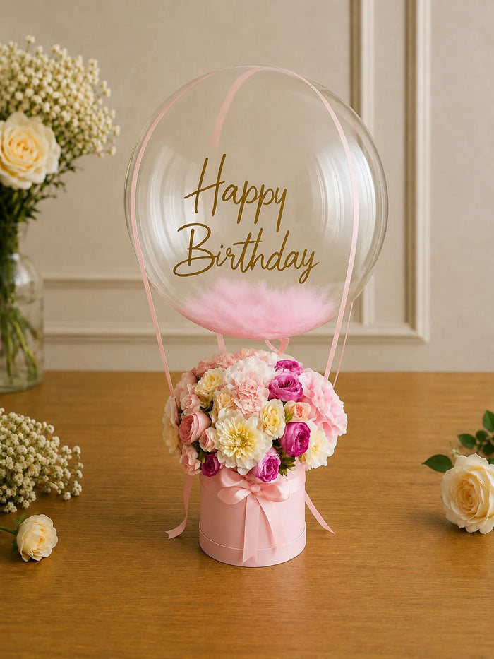 Pastel Bloom & Birthday Balloon Luxury Gift Box