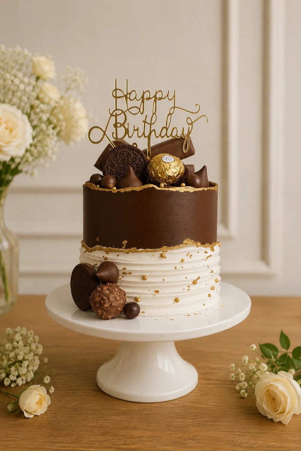 Handcrafted Happy Birthday Pastel Mix Birthday Cake #7 baked fresh by The Baking Kaur, Thapar Nagar, Meerut