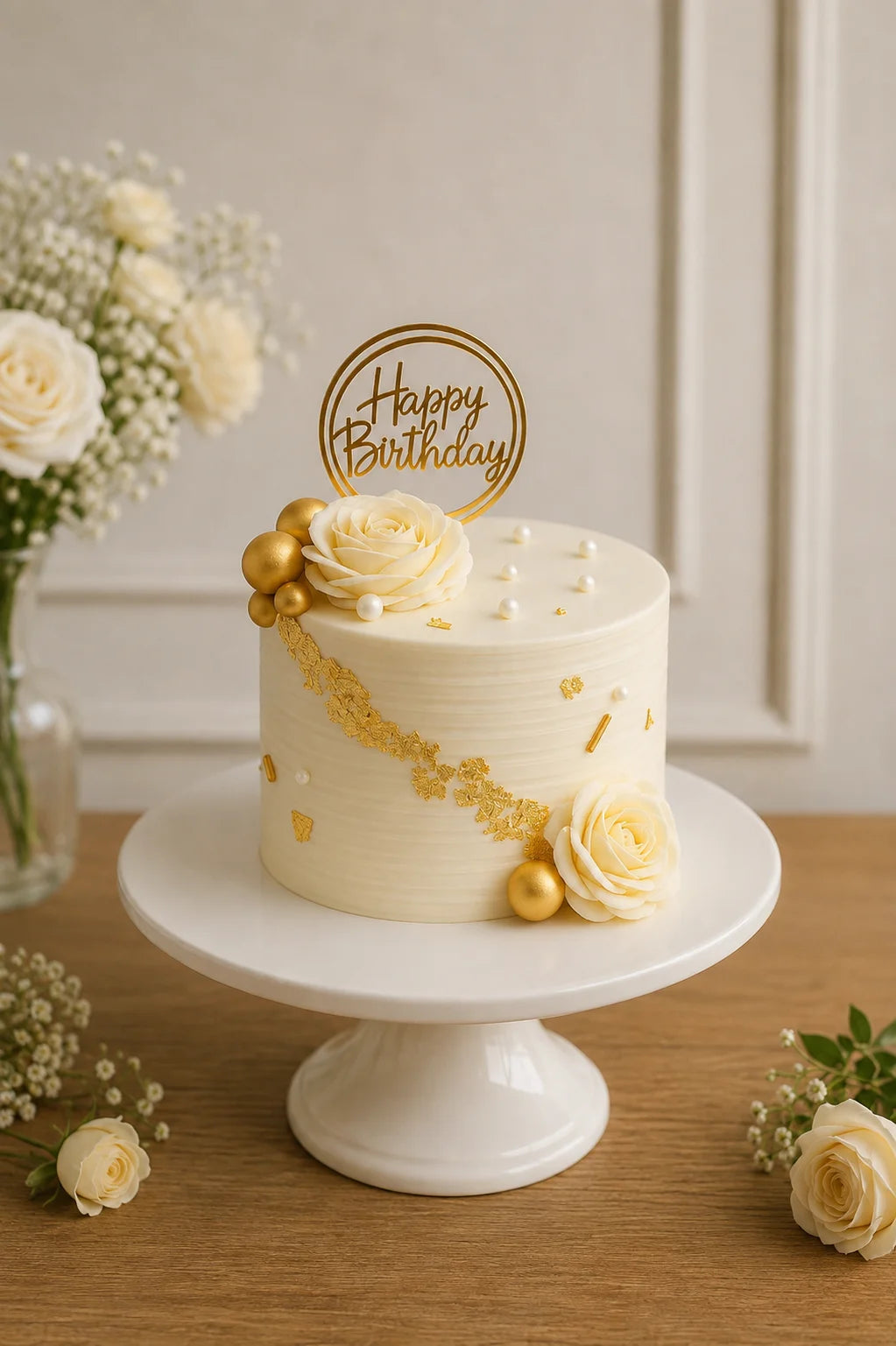 Handcrafted Happy Birthday Pastel Mix Birthday Cake #6 baked fresh by The Baking Kaur, Thapar Nagar, Meerut
