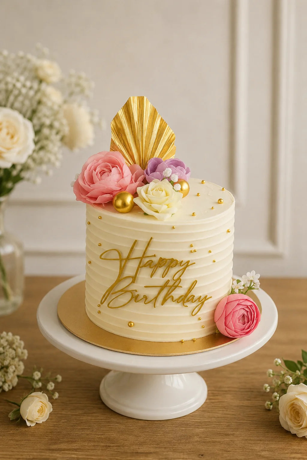 Handcrafted Happy Birthday Pastel Mix Birthday Cake #8 baked fresh by The Baking Kaur, Thapar Nagar, Meerut