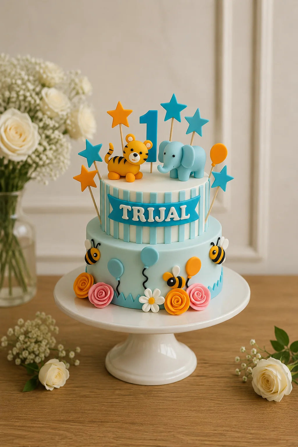 Handcrafted Pastel Mix Floral Other Cake #11 baked fresh by The Baking Kaur, Thapar Nagar, Meerut