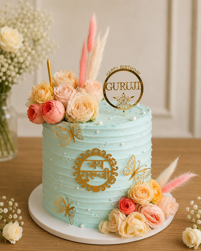 Butterfly Garden Theme Cake