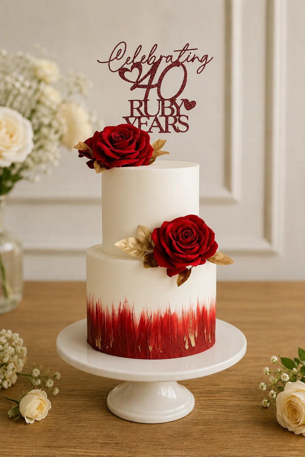 Handcrafted Pastel Mix Luxury 2-Tier Anniversary Tier Cake baked fresh by The Baking Kaur, Thapar Nagar, Meerut