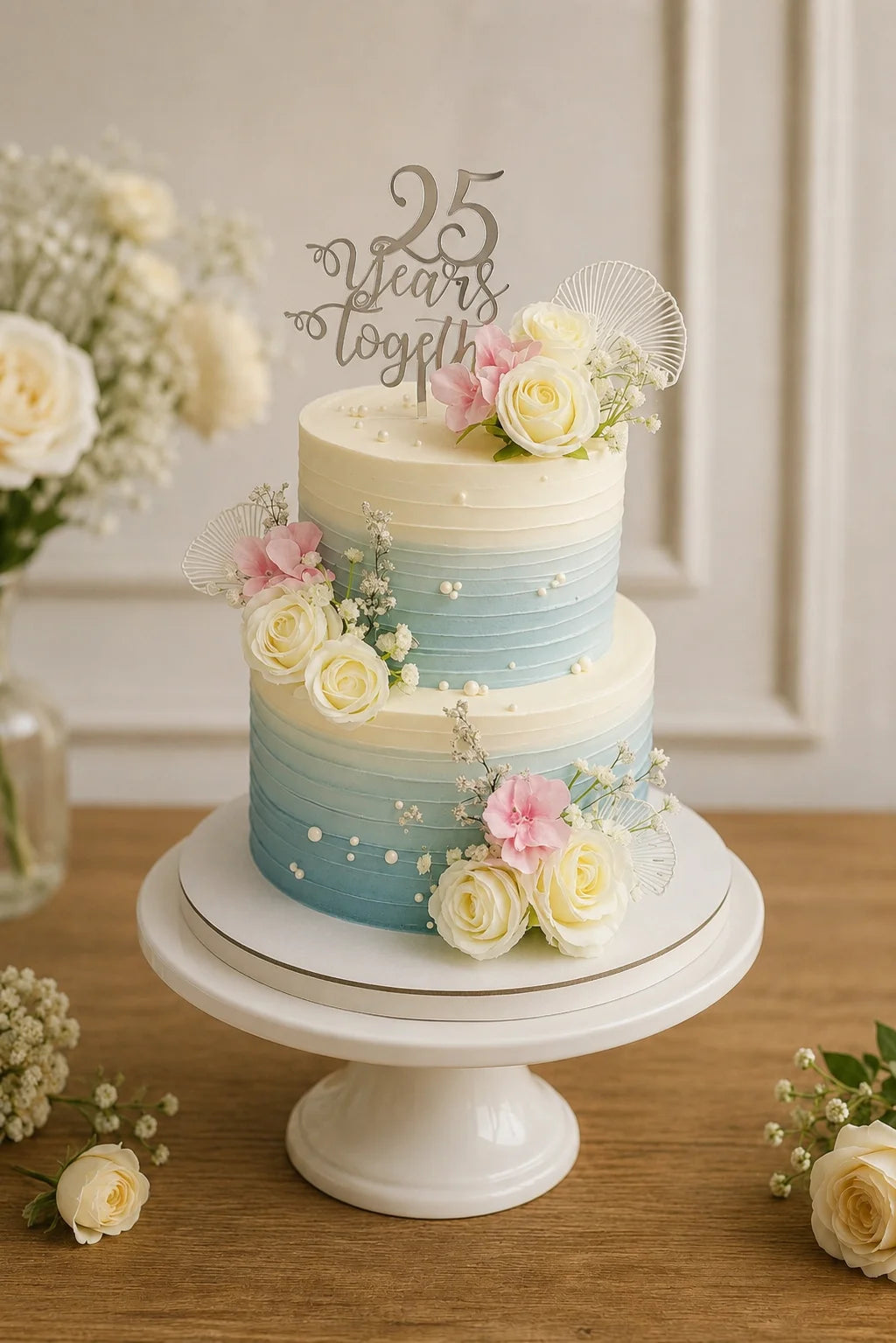 Handcrafted Pastel Mix Luxury Anniversary Cake #2 baked fresh by The Baking Kaur, Thapar Nagar, Meerut