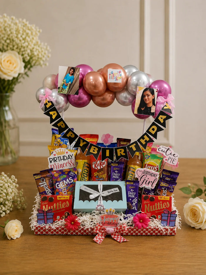 Personalized Birthday Photo & Chocolate Treat Luxury Hamper