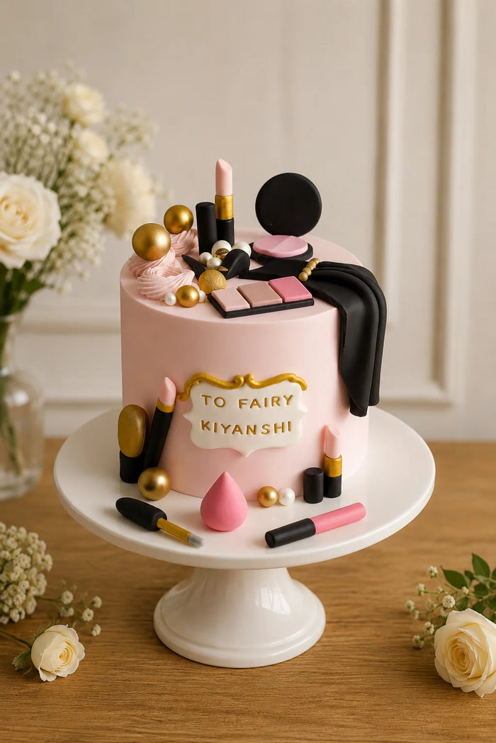 Makeup & Fashion Theme Cake
