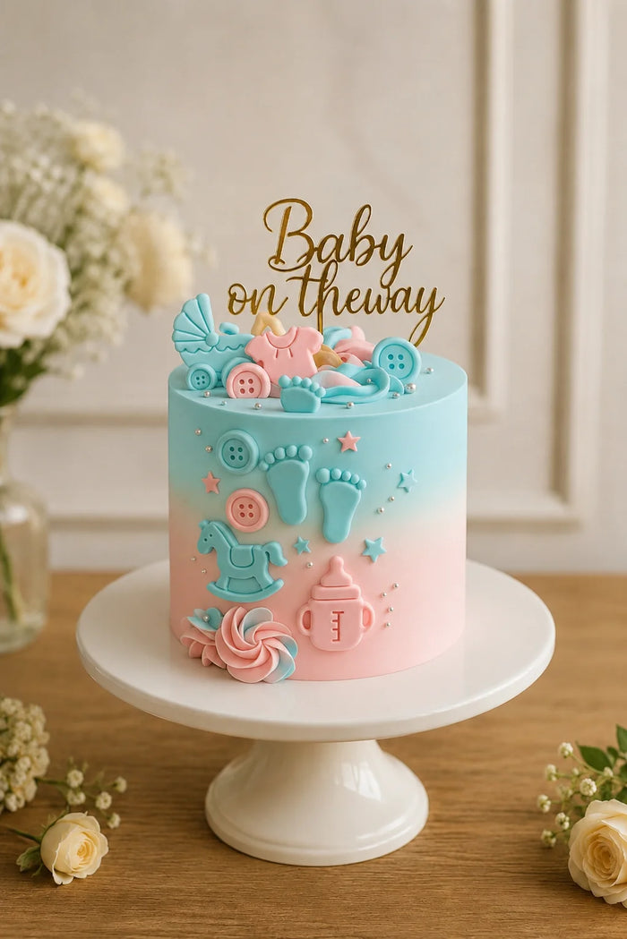 Baby Shower Gender Reveal Cake