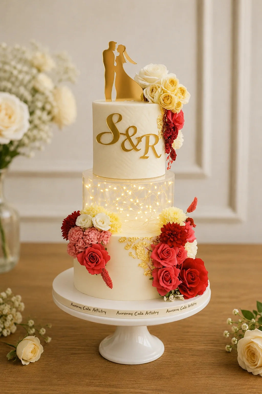 Handcrafted Pastel Mix Luxury Wedding Cake #8 baked fresh by The Baking Kaur, Thapar Nagar, Meerut
