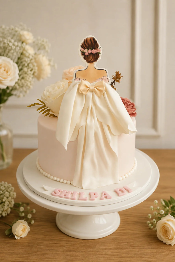Coquette Bow Theme Cake