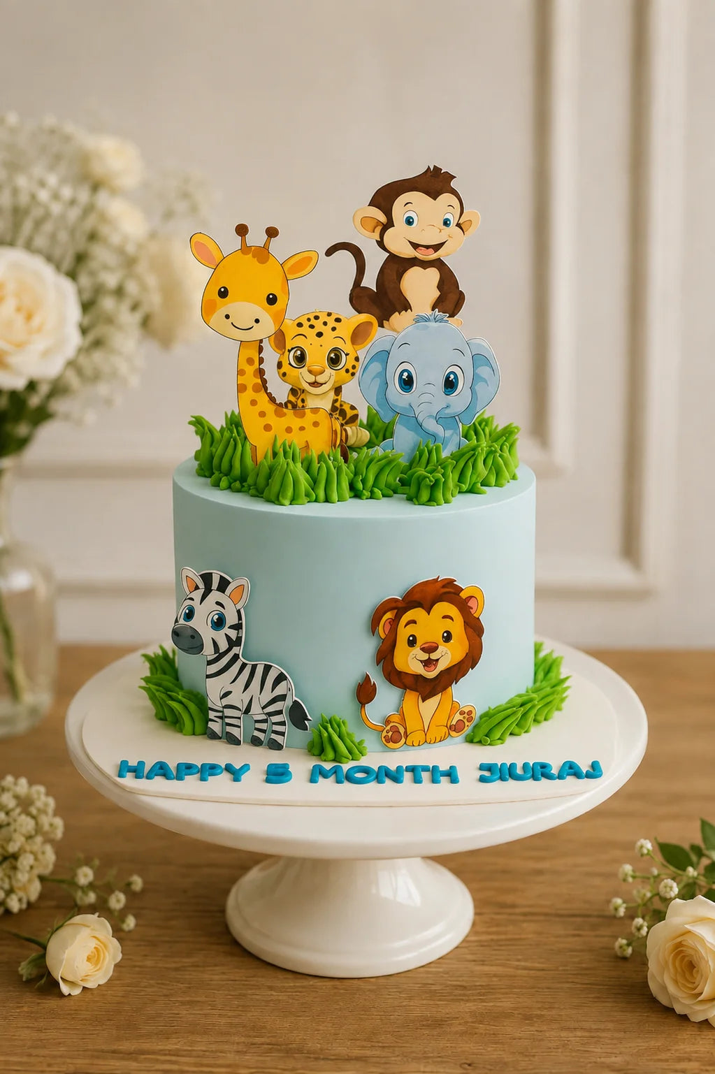 Handcrafted Pastel Mix Floral Other Cake #27 baked fresh by The Baking Kaur, Thapar Nagar, Meerut