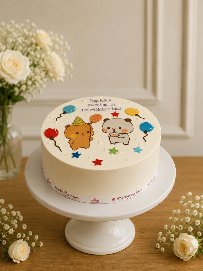Bubu & Dudu bears Birthday Cake – Mummy, Mami, Tai Ji, Divit, Avi, Medhansh, Saanvi
