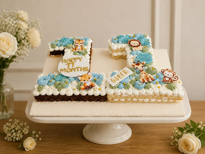 11th Birthday Jungle Safari Animals Birthday Cake