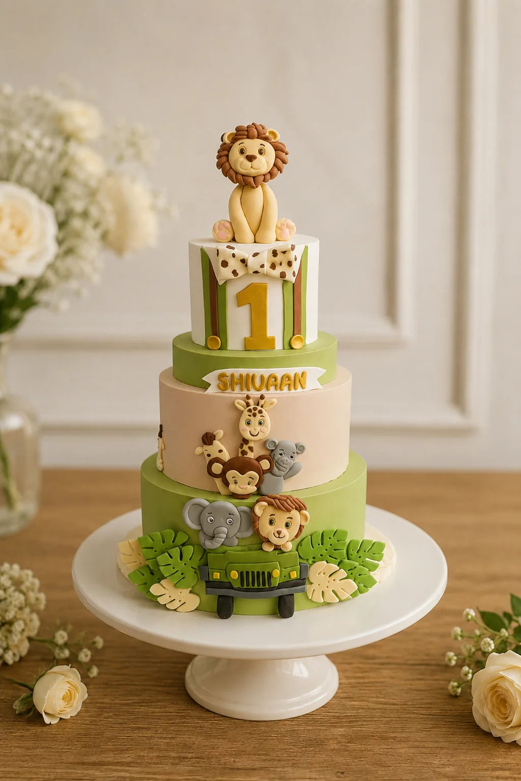 Handcrafted 1, Shivaan Pastel Mix 3-Tier Birthday Tier Cake baked fresh by The Baking Kaur, Thapar Nagar, Meerut