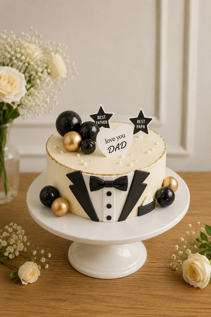 Tuxedo Dad Celebration Cake