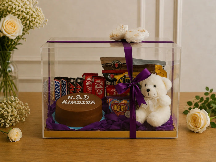 Khadija's Custom Birthday Chocolate & Teddy Luxury Hamper