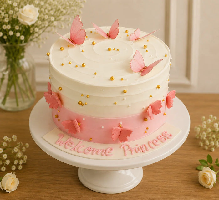 Butterfly Garden Theme Cake