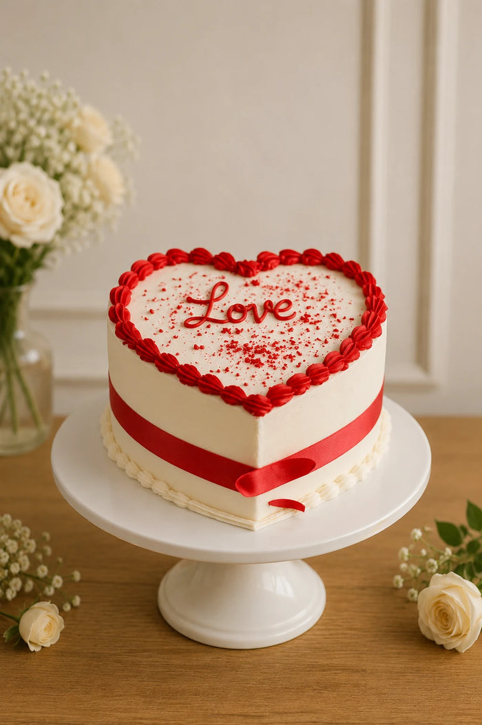 Minimalist Heart Theme Cake