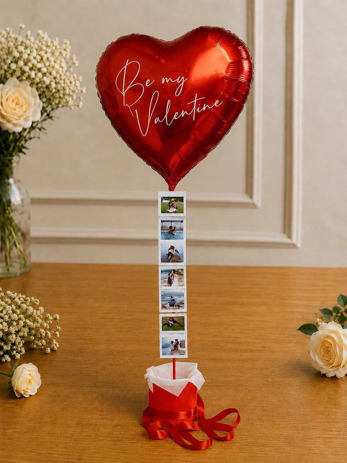 Romantic Photo Memory Heart Balloon Hamper