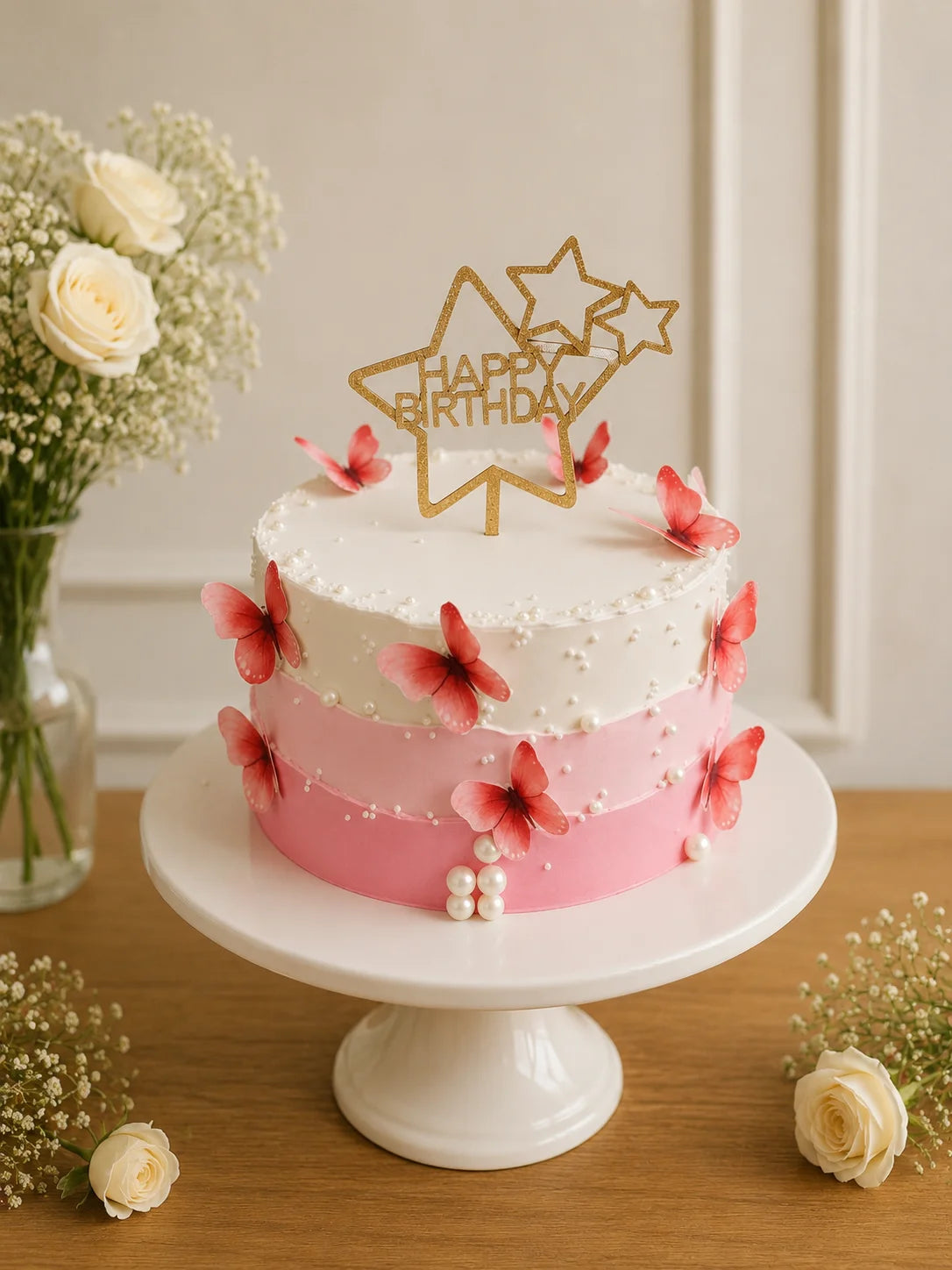 Handcrafted Happy Birthday Pastel Mix Birthday Cake #12 baked fresh by The Baking Kaur, Thapar Nagar, Meerut