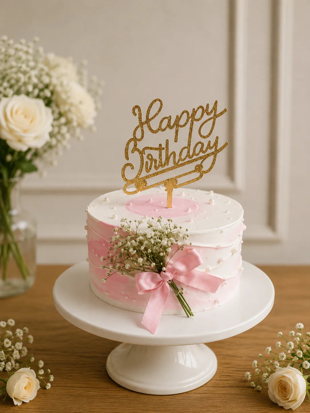 Handcrafted Happy Birthday Pastel Mix Birthday Cake #13 baked fresh by The Baking Kaur, Thapar Nagar, Meerut