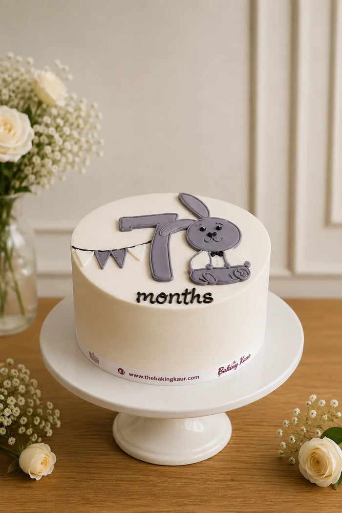 Baby Bunny Milestone Celebration Cake