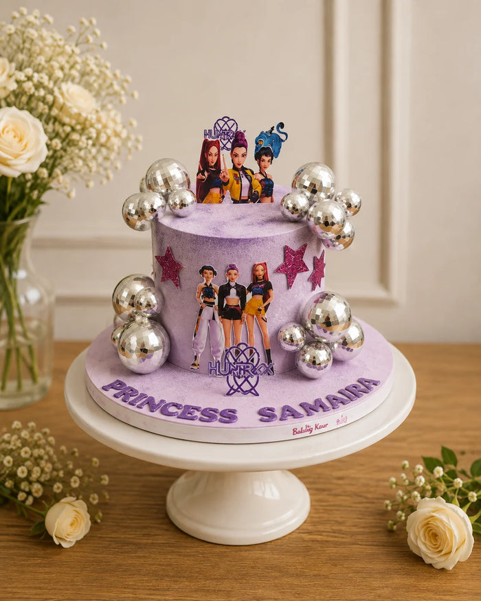 K-Pop Group Huntrix Theme Cake