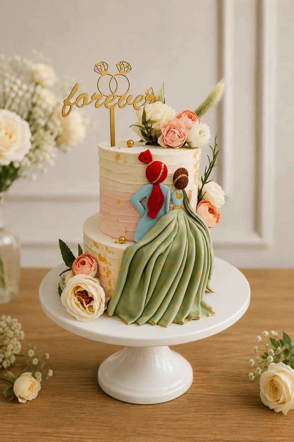 Handcrafted Pastel Mix Luxury Wedding Cake #14 baked fresh by The Baking Kaur, Thapar Nagar, Meerut