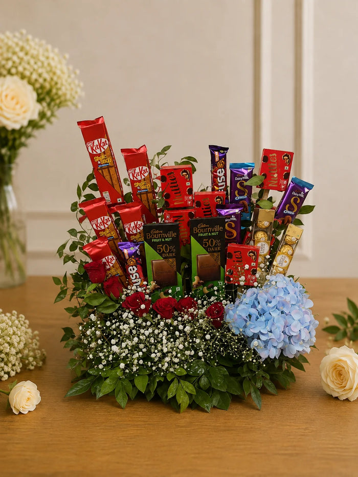 Gourmet Chocolate & Floral Hamper