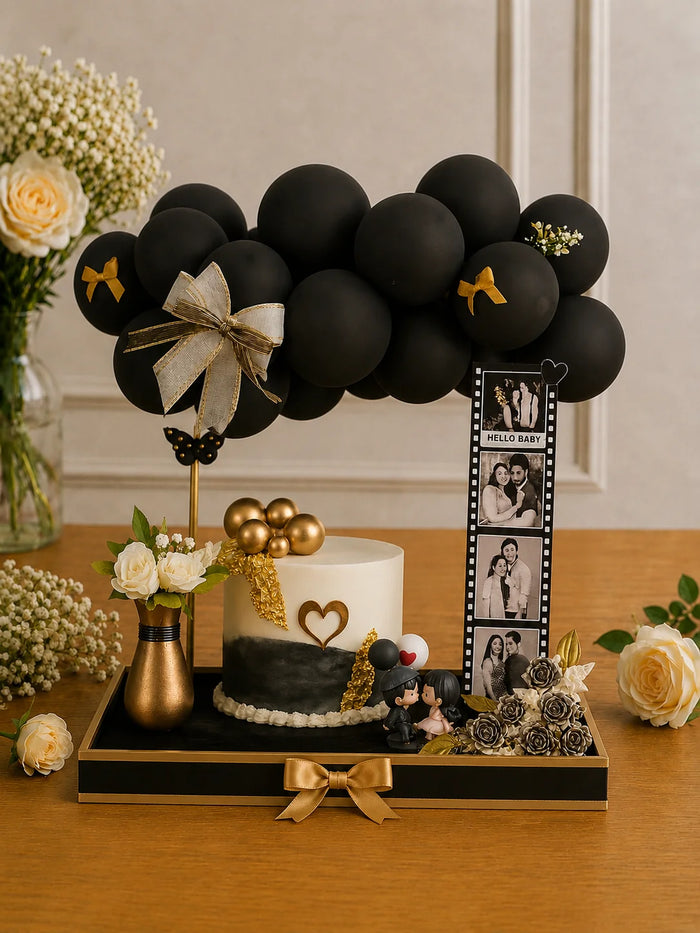 Monochrome Elegance Photo-Memory Celebration Hamper