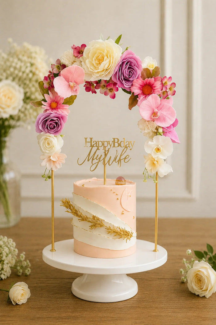Artisanal Ivory Happy Birthday Cake in Meerut