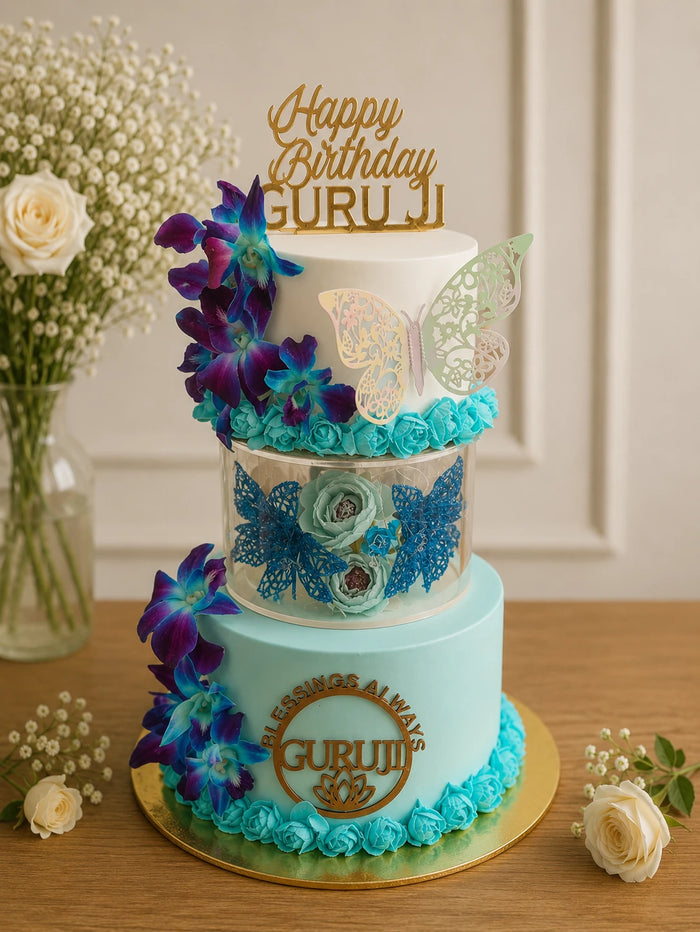 Butterfly Garden Theme Cake