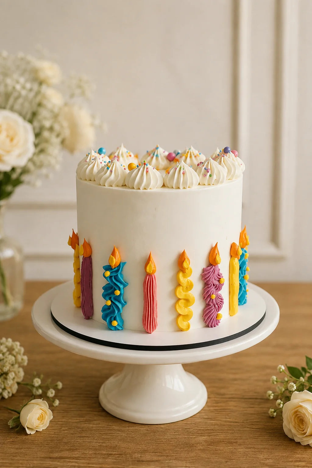 Handcrafted Peach Elegant Birthday Cake #12 baked fresh by The Baking Kaur, Thapar Nagar, Meerut